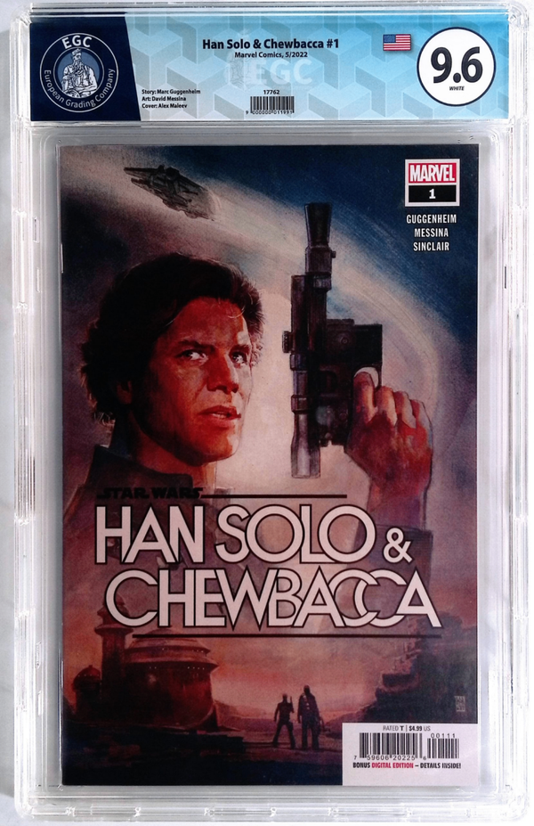 Star Wars - Han Solo & Chewbacca #1 EGC 9.6 - Alex Maleev Cover (Marvel Comics, Mai 2022)