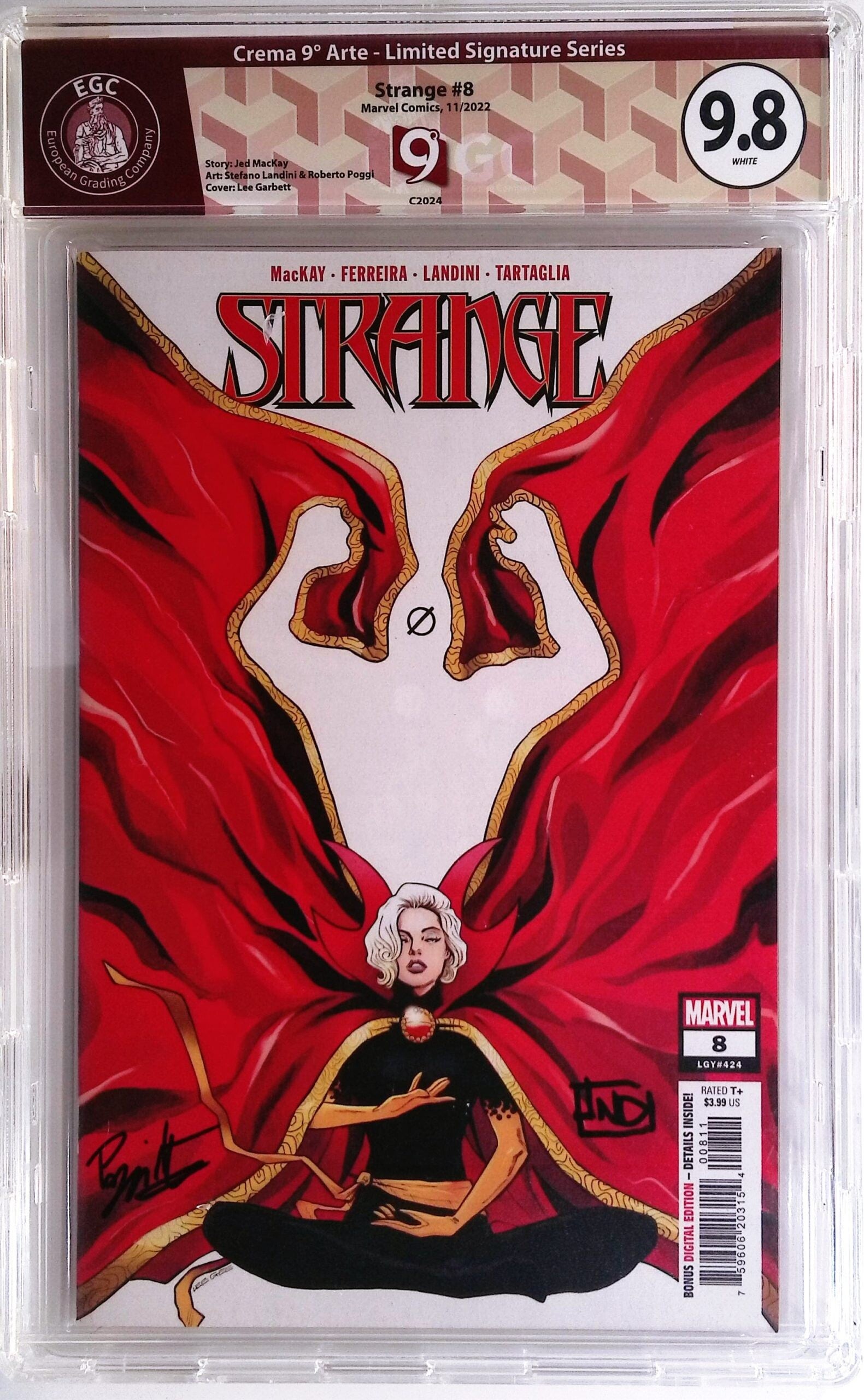 Strange #8 - EGC 9.8 - Signed by Stefano Landini et Roberto Poggi