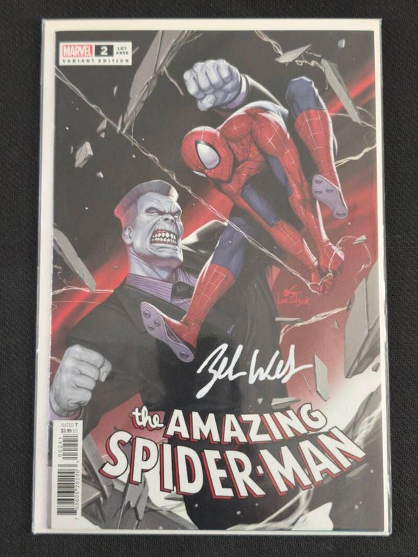 The Amazing Spider Man (Vol. 6) #2 - Variante Inhyuk Lee - Signé par Zeb Wells avec COA CSA (Marvel Comics, 2022)