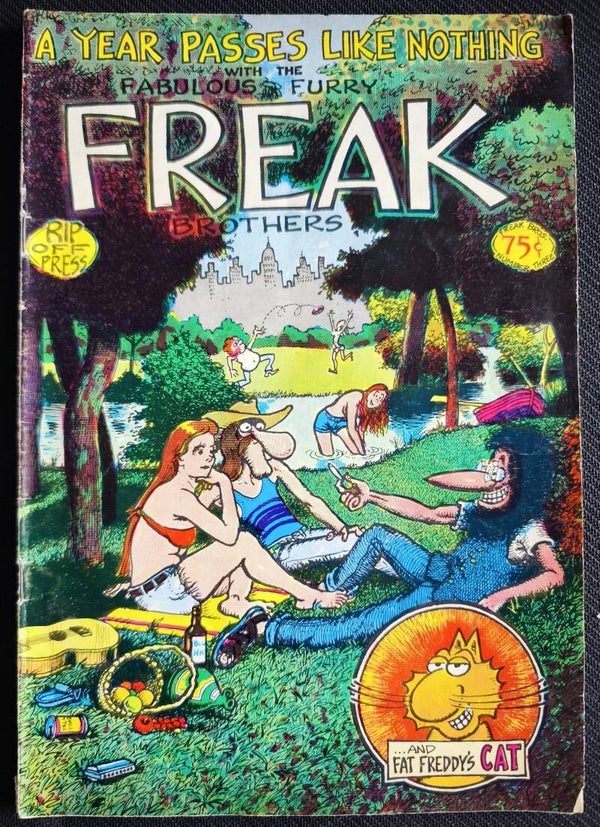 The Fabulous Furry Freak Brothers #03 – 1ere Edition Originale (Rip Off Press, 1973) A Year Passes Like Nothing