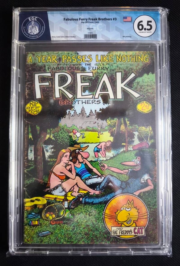 Fabulous Furry Freak Brothers #3 EGC 6.5 (Rip Off Press, 1983)  A Year Passes Like Nothing - 8th Printing