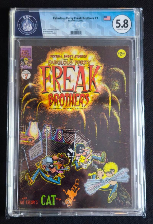 Fabulous Furry Freak Brothers #7 EGC 5.8 (Rip Off Press, 1982) Several Short Stories