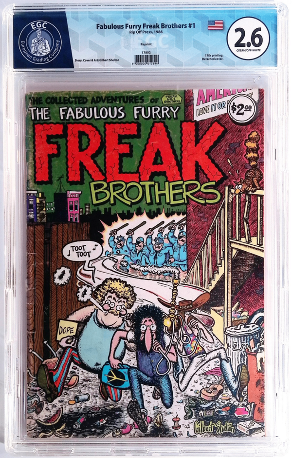 The Fabulous Furry Freak Brothers #1 EGC 2.6 - 17th Printing - Reprint (Rip Off Press, 1986)