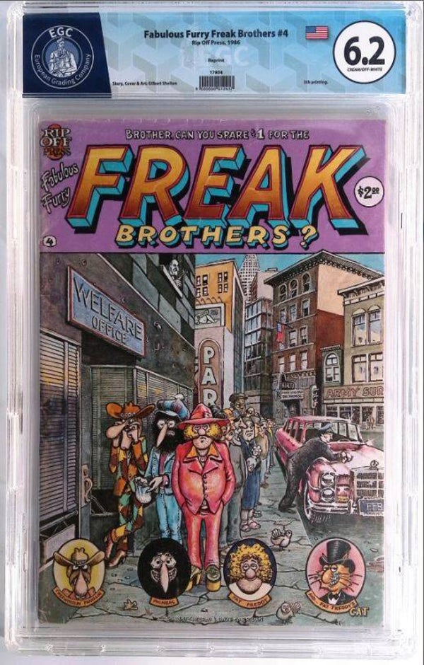 The Fabulous Furry Freak Brothers #4 EGC 6.2 - 8th Printing - Reprint (Rip Off Press, 1986)