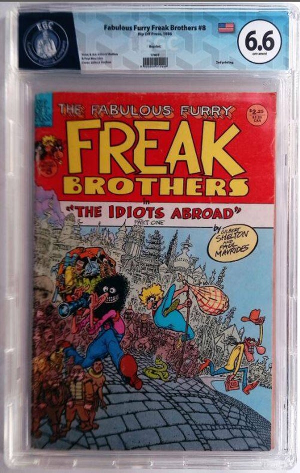 The Fabulous Furry Freak Brothers #8 EGC 6.6 - The Idiots Abroad Part One (Rip Off Press, 1986)