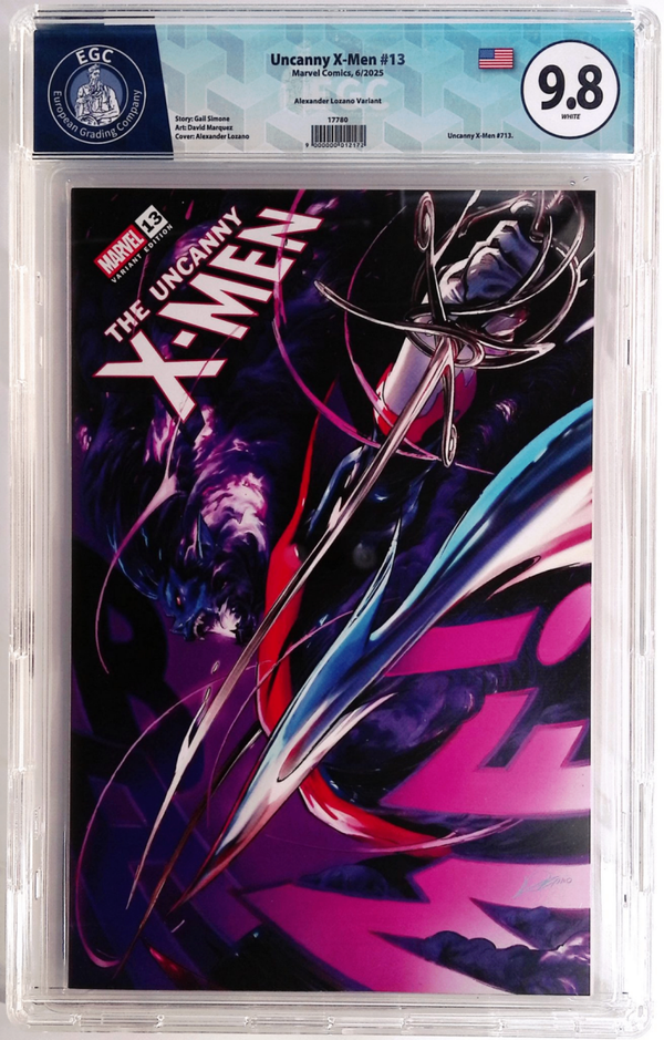 Uncanny X-Men #13 EGC 9.8 - Alexander Lozano Variant (Marvel Comics, Juin 2025)