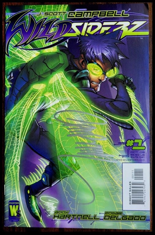 Wildsiderz #1 2005 JSC Cover - Signed by creator J Scott Campbell  With COA