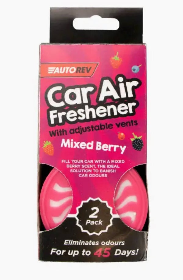 Mixed Berry Car Air Fresheners x2 pack