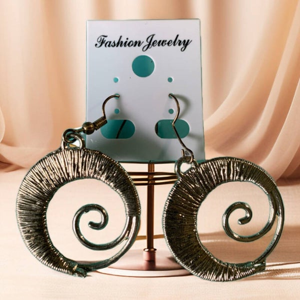 Wire Wrapped Swirl Earrings