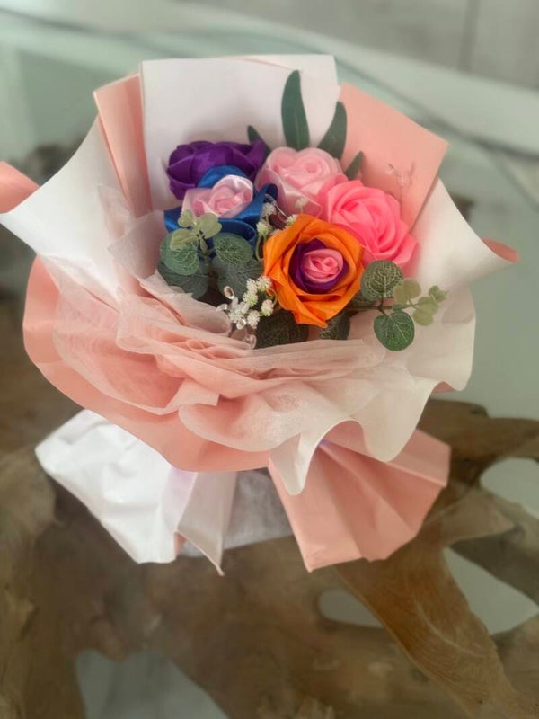 Bouquet rose satinate