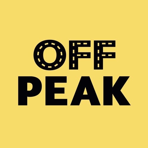Yellow sign saying 'off peak'