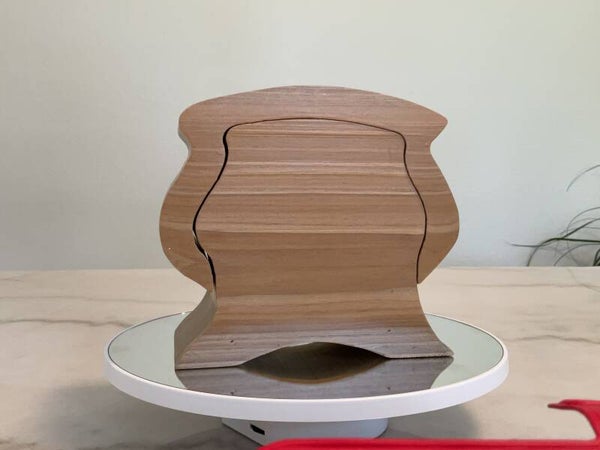 Handmade, Jewelry box wood, slide top, Bandsaw box - stbsb0085