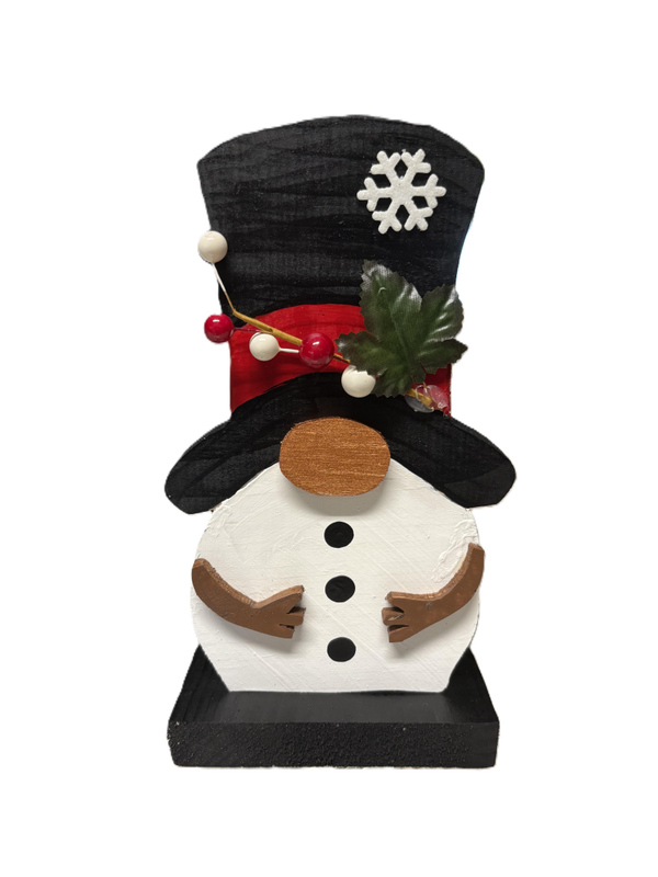 Greg's Painted wooden snow Gnome