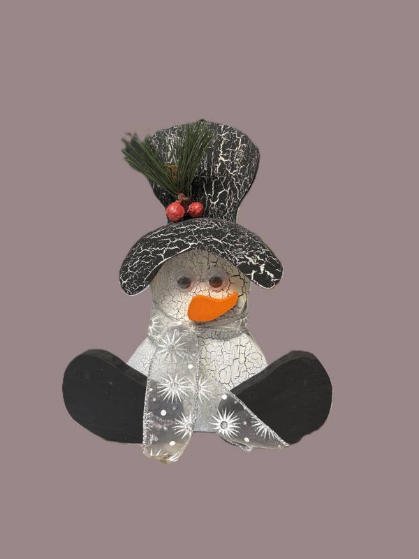 Greg's Painted wooden Snowman