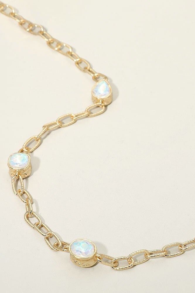 Gold & Opal "Long" Chain Necklace