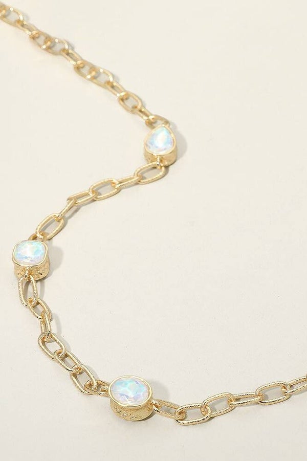 Gold & Opal "Long" Chain Necklace