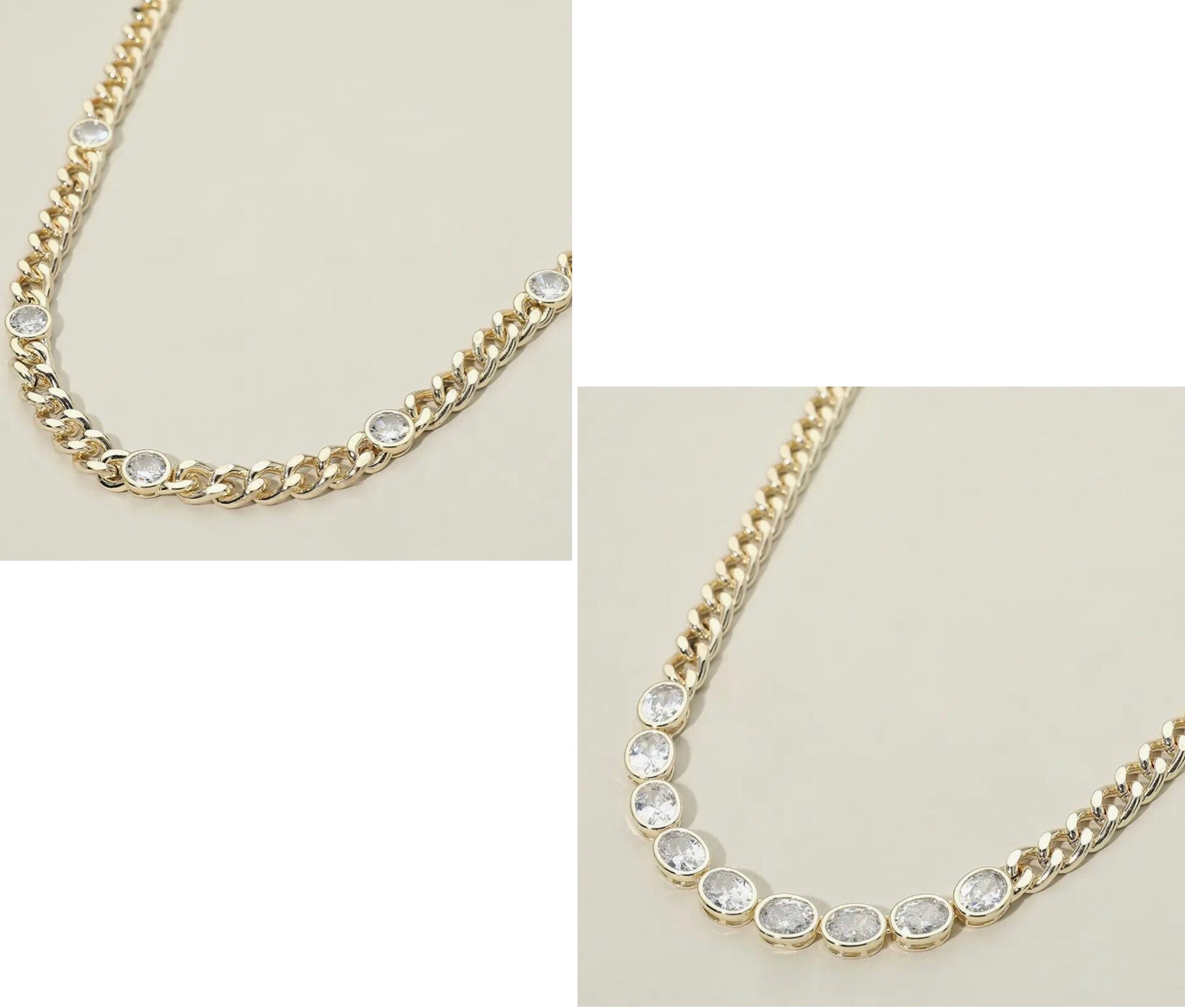 14k Gold Round Cz Bezel Chunky Curb Chain Bracelet
