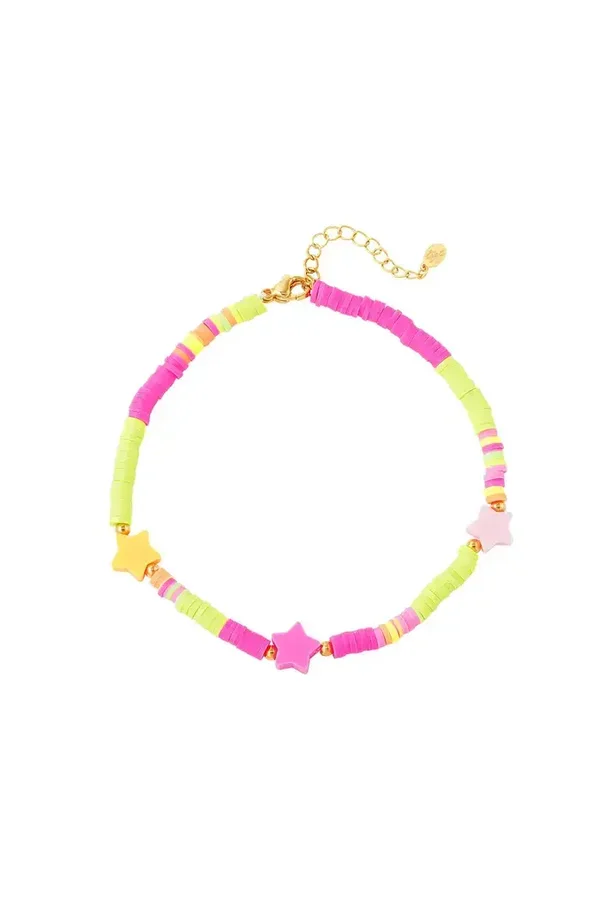 Enkelbandje neon sterren - kids