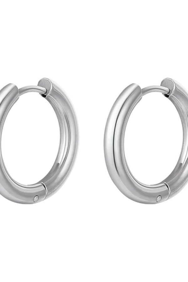 Oorbellen simpel XL - zilver