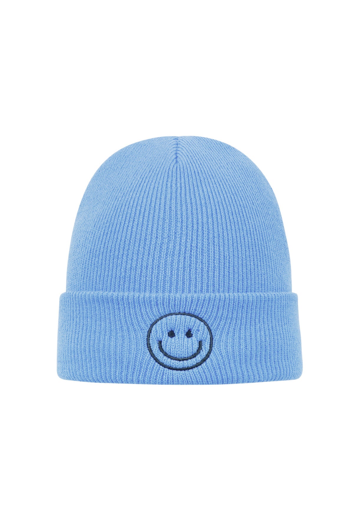 Kleurrijke beanie met smiley