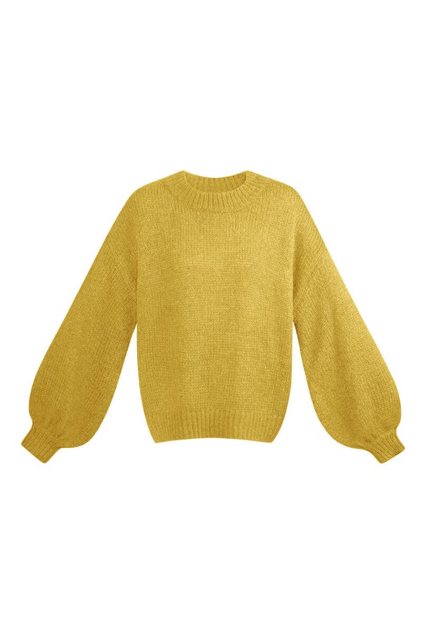 Winter essential trui - mosterd L/XL