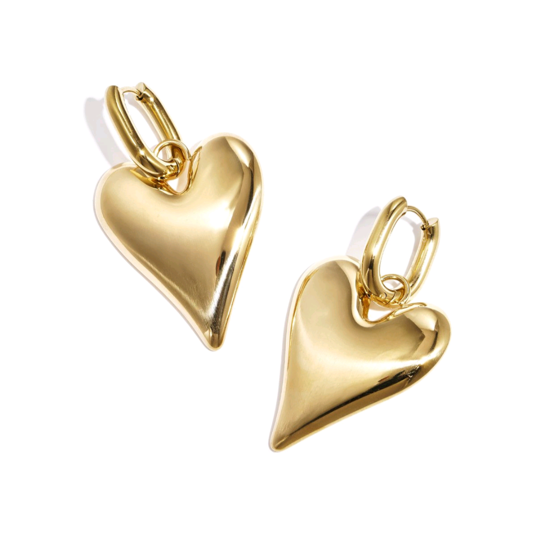 Oorbellen met hartvormige hanger
