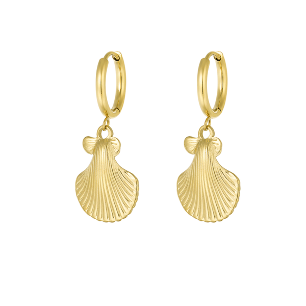 Oorbellen shell story - goud