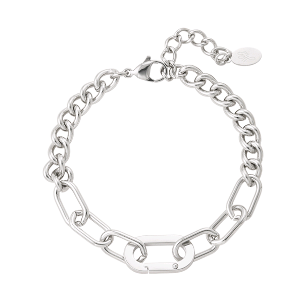 Schakelarmband - zilver