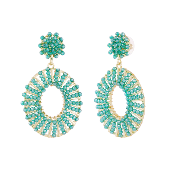 Bead bliss oorbellen - groen