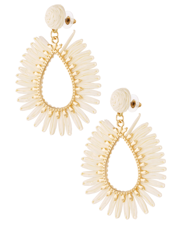 Spring vibes oorbellen - off white