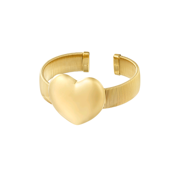 Statement love armband - goud