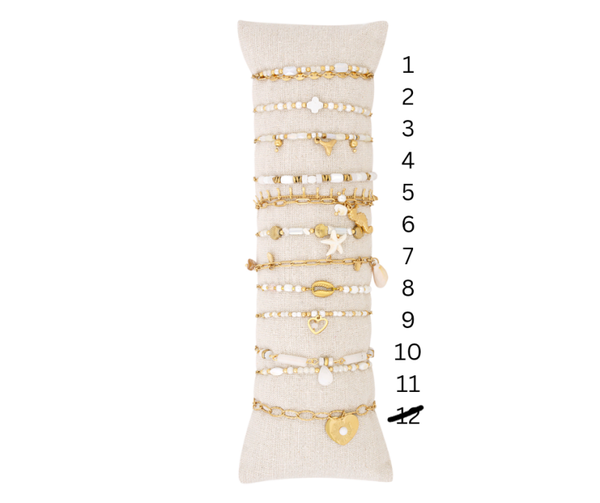 Armbanden sea breeze - goud/wit