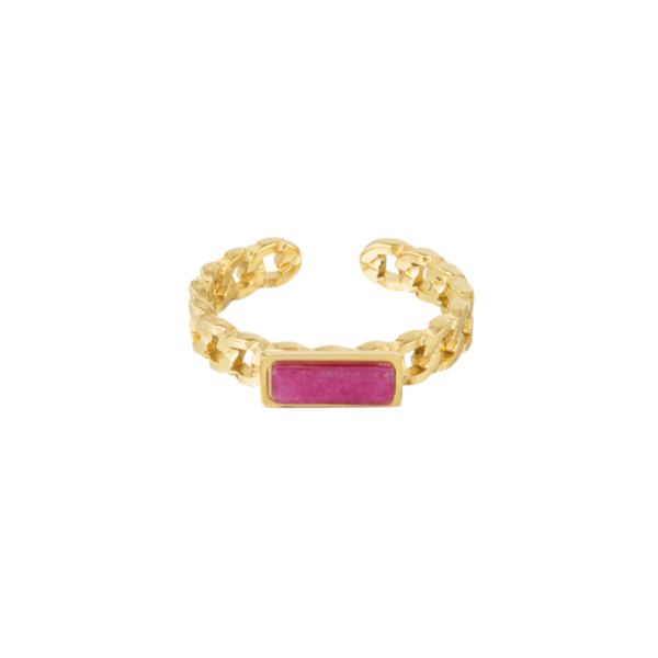 Ring schakels dunne steen