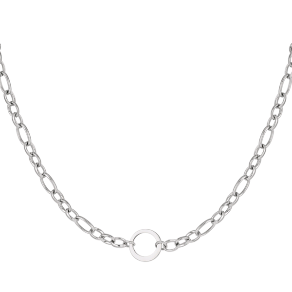 Schakelketting rond - zilver