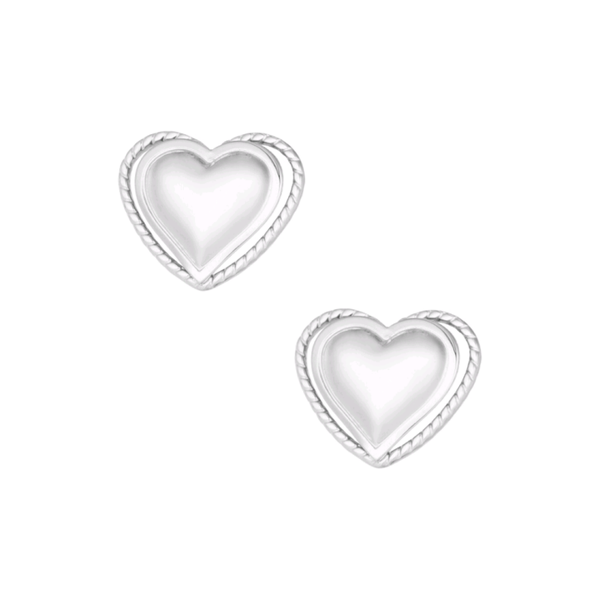 Oorbellen hearts baby - zilver
