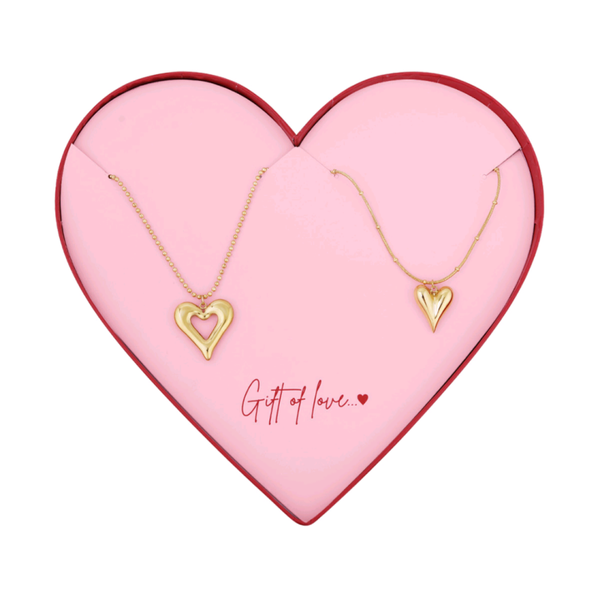 Dubbele hartjes kettingen
