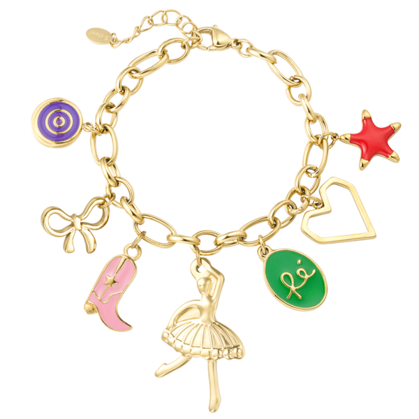 Twinkle charms armband goud