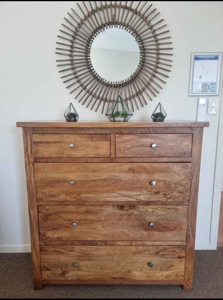 Wooden tallboy Chester drawers