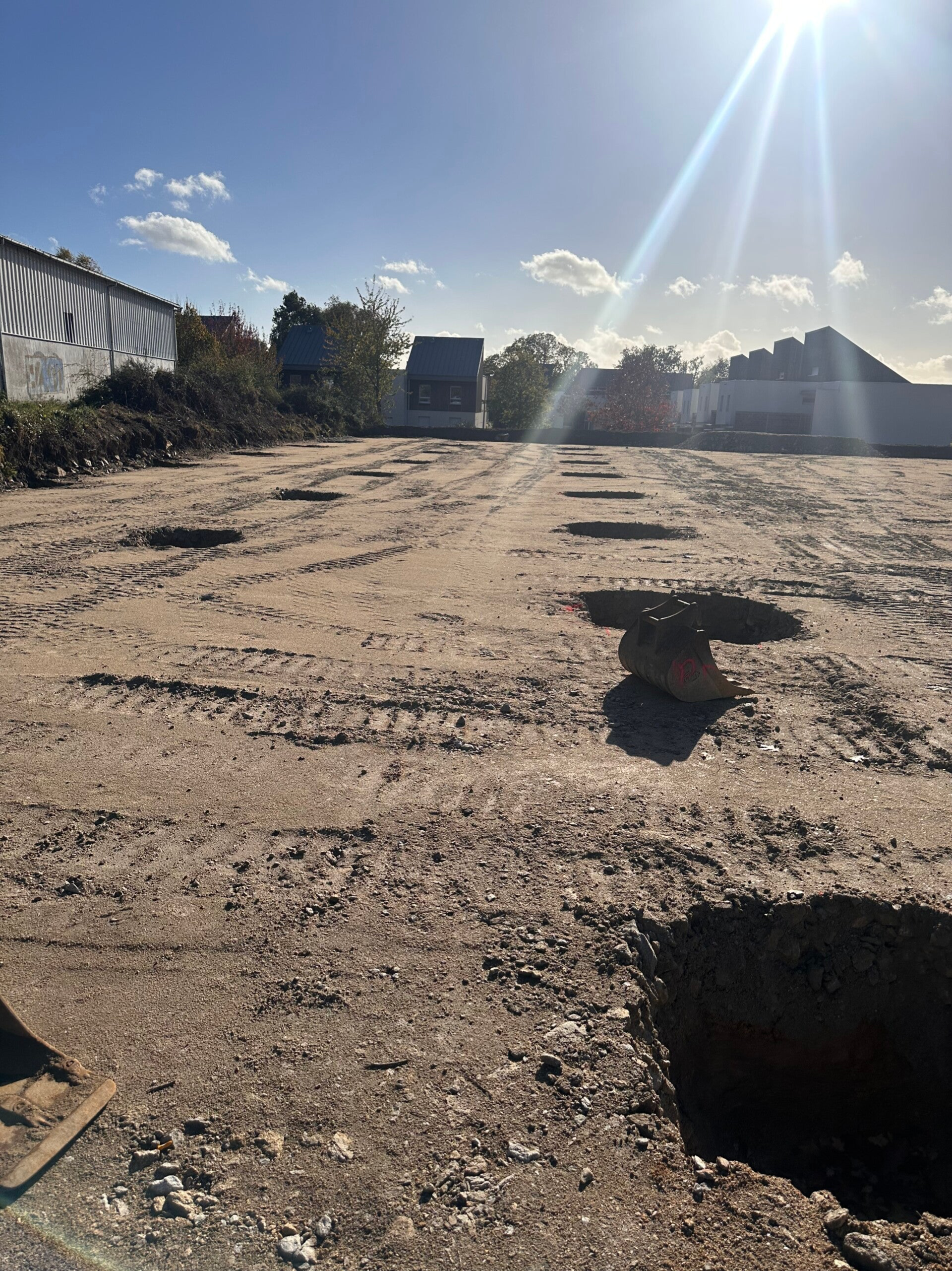 Bâtiment industriel préparation de la dallage 