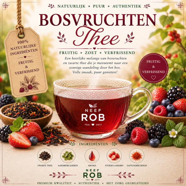Bosvruchten fruitthee thee met gedroogd fruit