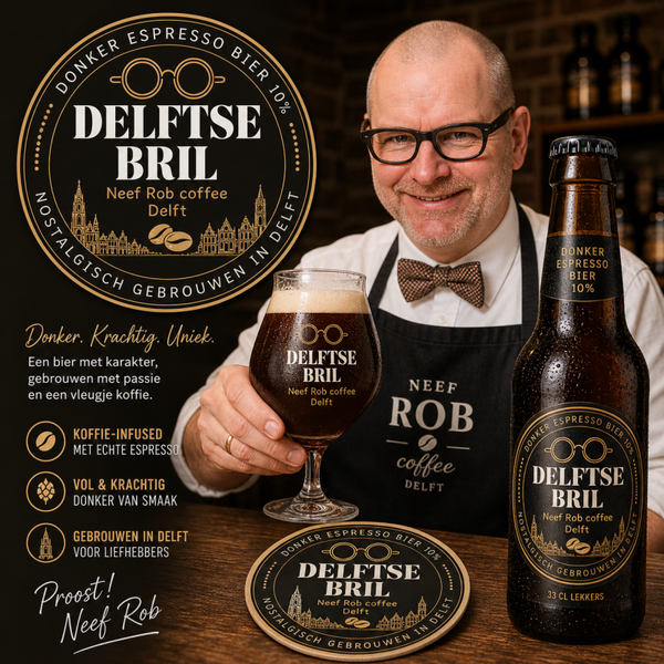 Delftse bril, donker nostalgisch speciaal espresso bier uit Delft