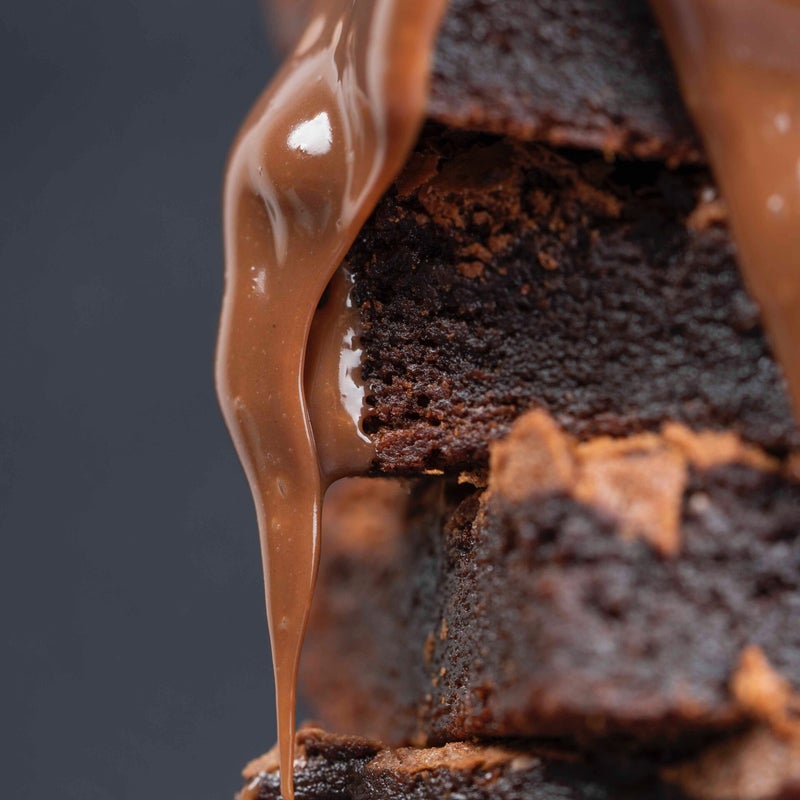 brownie met caramel