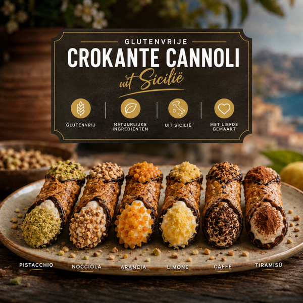 Cannoli croccante mix 5 st. verschillende smaken glutenvrij