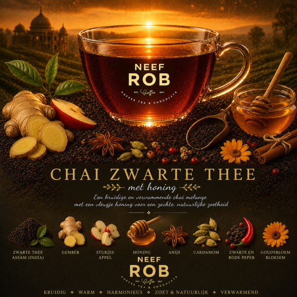 Chai zwarte kruidenthee met honing
