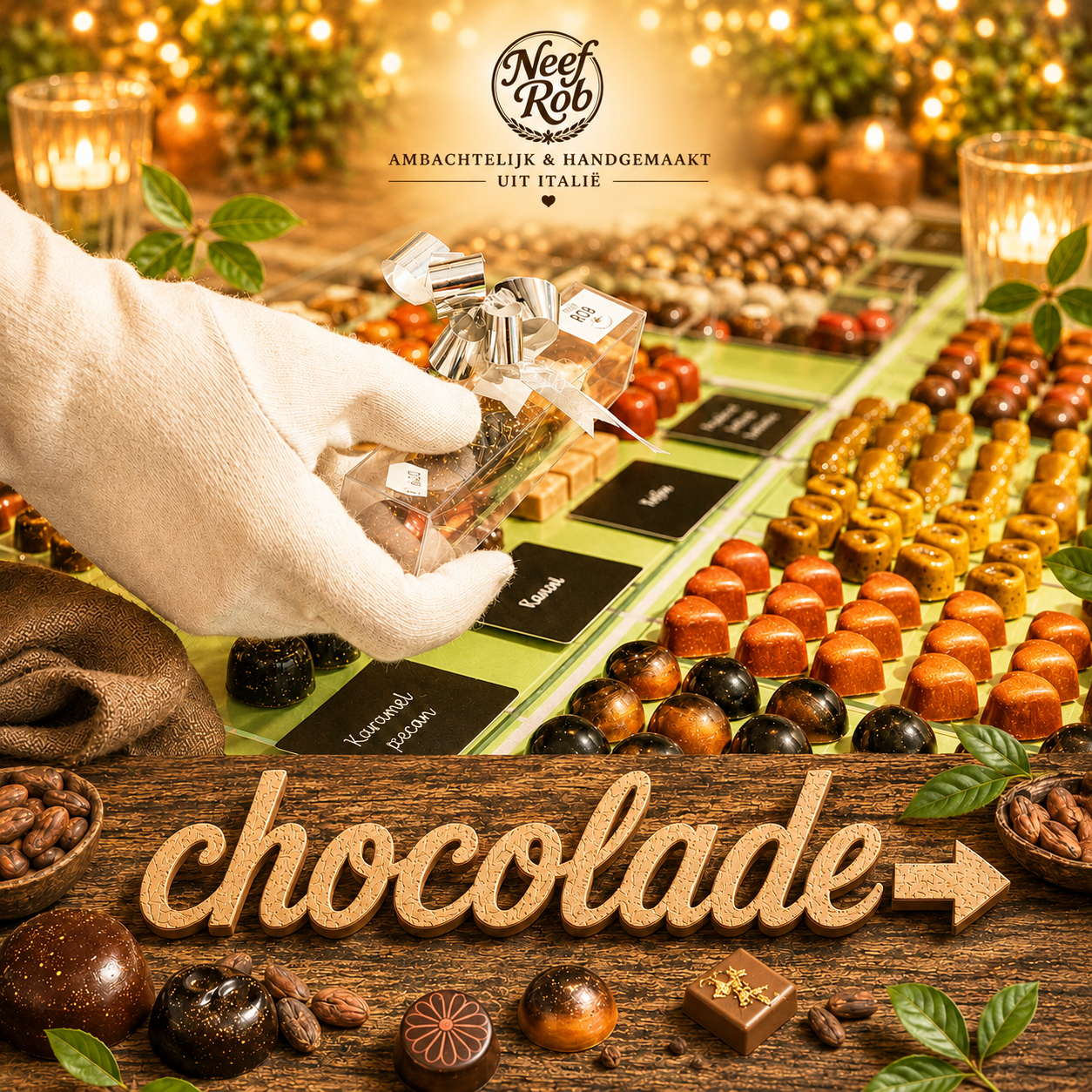 bonbon chocolade neef rob handgemaakt