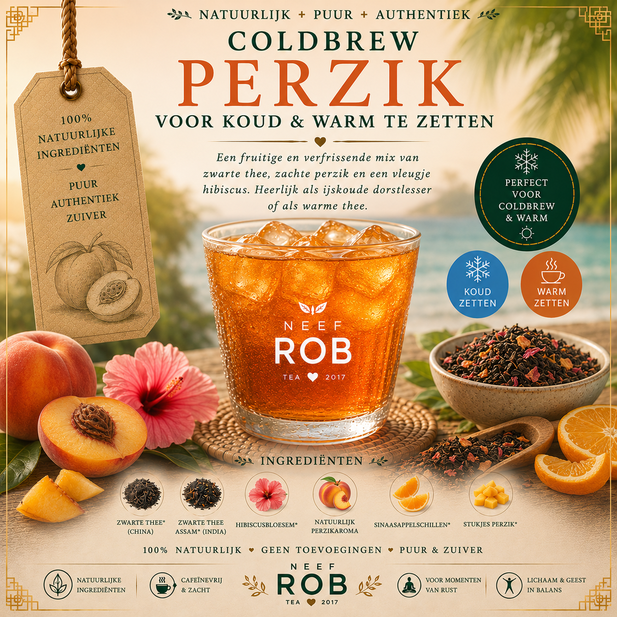 Fusion Coldbrew perzik, thee om koud te zetten