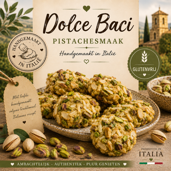 Dolci Baci amandelkoekjes met pistache (5 st.) glutenvrij