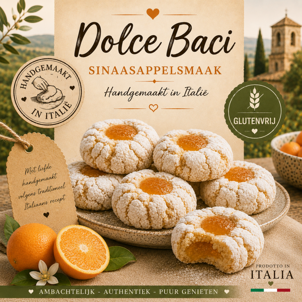 Dolci Baci amandel koekjes sinaasappel (5 st.) glutenvrij
