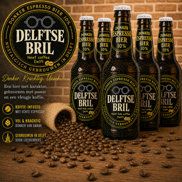 Delftse bril, donker nostalgisch speciaal espresso bier uit Delft