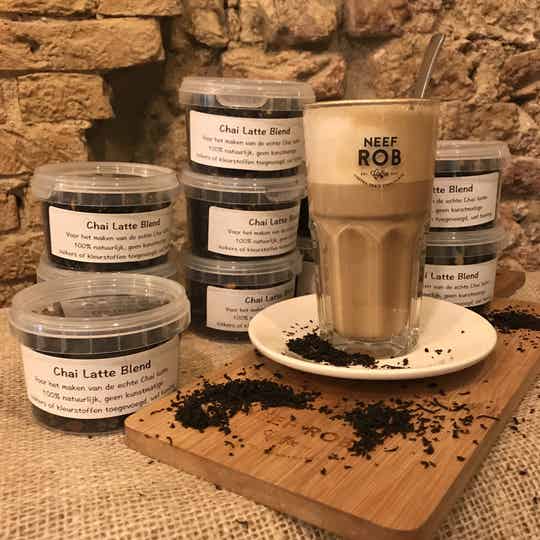 Chai latte blend, maak je eigen chai latte. (Honing, geen suikers toegevoegd))